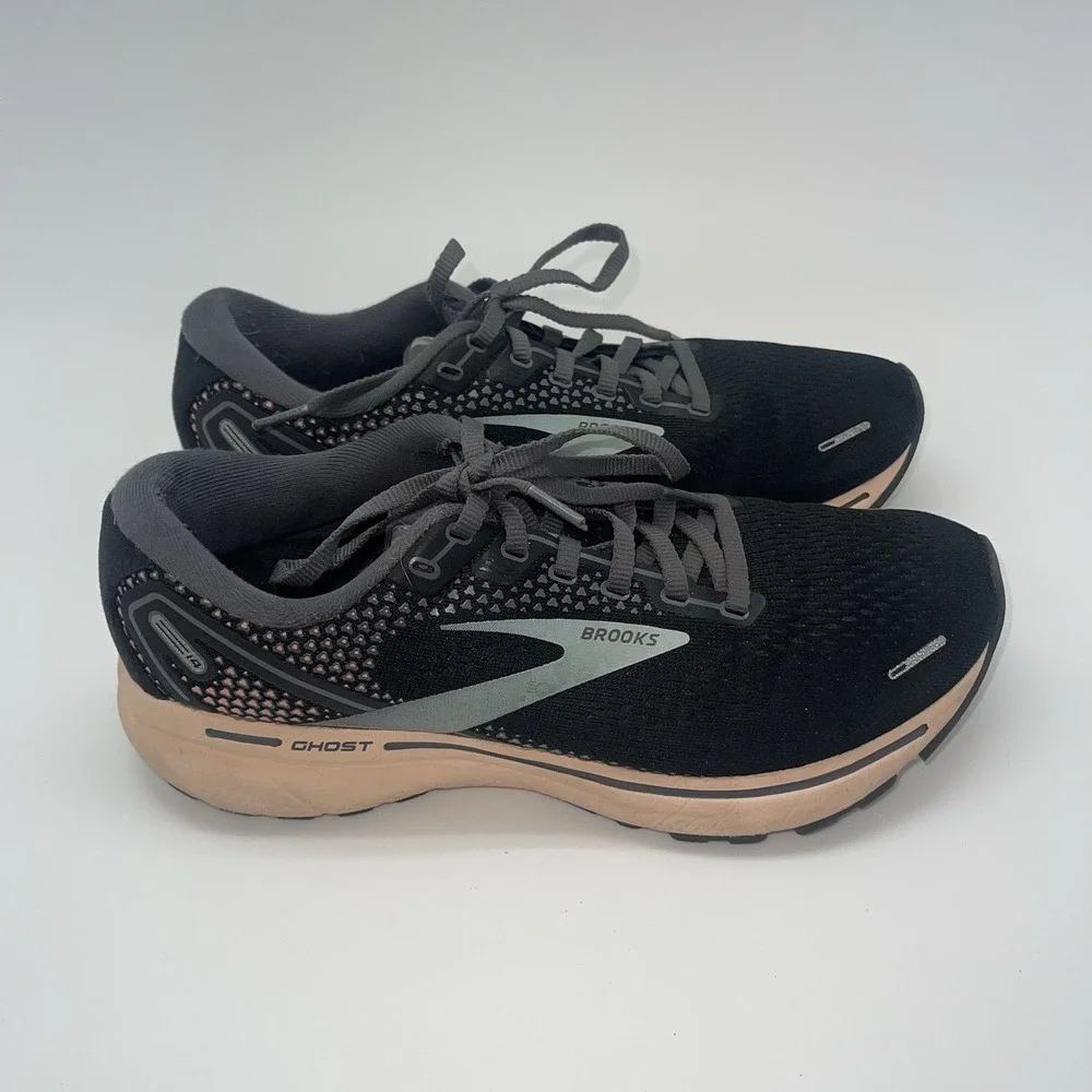 Brooks Sneakers Womens 9 Ghost 14 1203561B026 Black‎ Running Athletic Gym Shoes